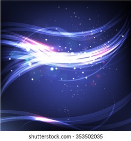 Abstract glowing lines