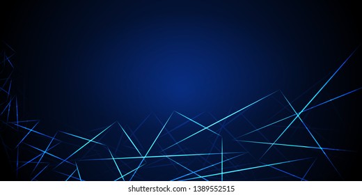 abstract glowing lines in dark space background.  blue neon stripes wallpaper. eps 10.

