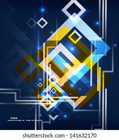 Abstract glowing lines design vector