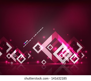 Abstract glowing lines design vector