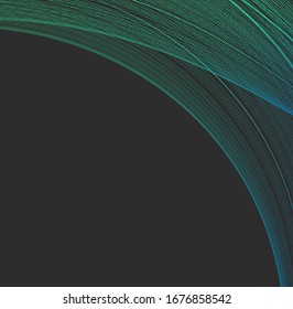 Abstract glowing lines, futuristic abstract background. Template for design. 