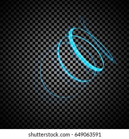 Abstract glowing lines. Illustration isolated on transparent background. Graphic concept for your design