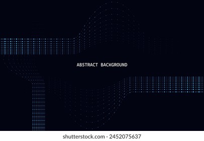 Abstract glowing lines on black background. geometric line art design modern shiny blue lines future technology concept Suitable for posters, covers, signs, brochures, websites. Vector illustration