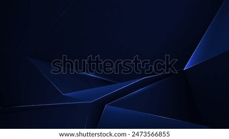 Abstract glowing lines on dark blue background.