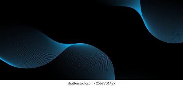 Abstract glowing Lines Pattern on Dark Background - Minimalist Geometric Design