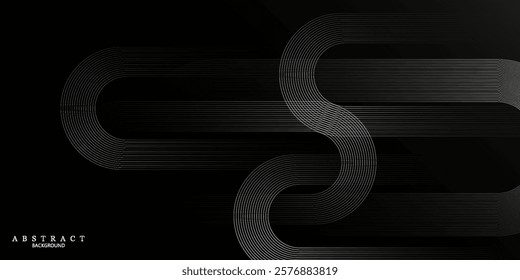 Abstract glowing Lines Pattern on Dark Background - Minimalist Geometric Design