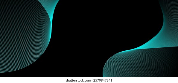 Abstract glowing Lines Pattern on Dark Background - Minimalist Geometric Design