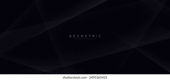 Abstract glowing lines polygon with a black background. Clean pattern banner. Vector illustration