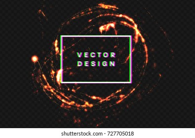 Resumen brillando estrellas mágicas en el fondo | Luces y partículas de oro | Ilustración del vector