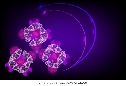 abstract glowing multi-colored pattern on a dark background