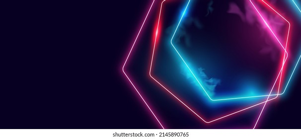 Abstracto del vector de fondo de las luces de neón brillantes.