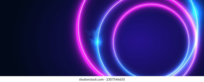 Abstract glowing neon lights background vector.