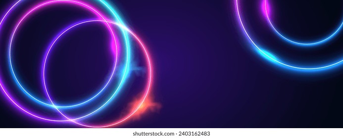Abstracto del vector de fondo de las luces de neón brillantes.