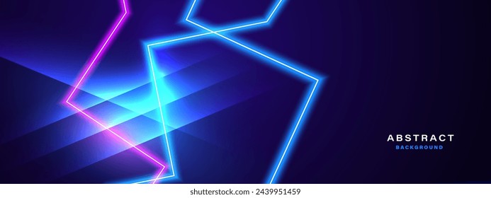 Abstrakter leuchtender Neonlichthintergrund Vektor.