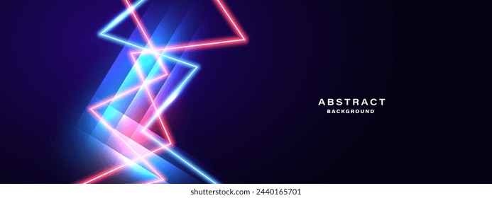 Abstract glowing neon lights background vector.