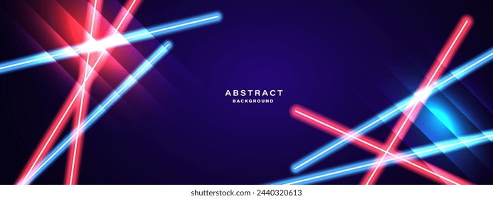 Vector de fondo de luces de neón brillante abstracto.