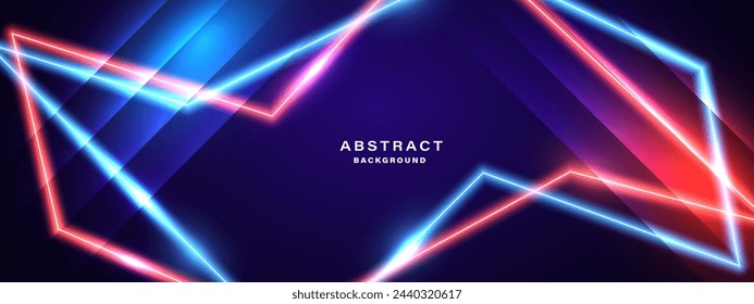 Abstract glowing neon lights background vector.