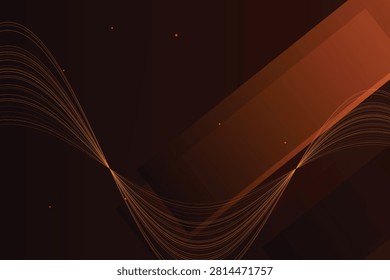 Abstract glowing orange light trails on dark gradient background, lighttrails