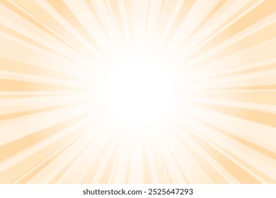 Abstract glowing orange sunburst background. Light orange glow effect sunburst background for presentation, banner, poster, flyer, sales. Modern pop art poster for summer and spring.