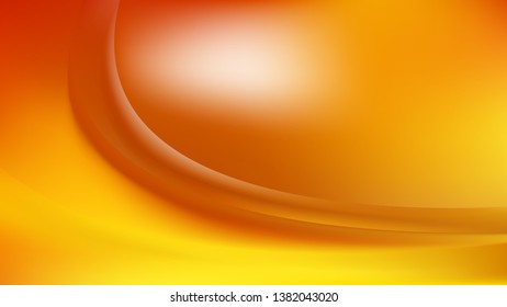 Abstract Glowing Orange and Yellow Wave Background Vector