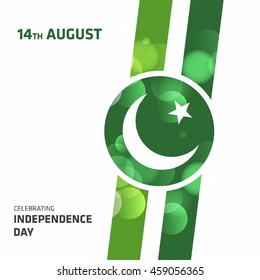 Abstract Glowing Pakistani day background