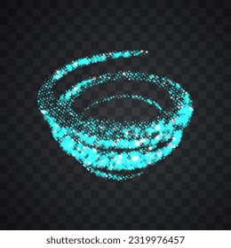 Abstract glowing particles. Illustration isolated on transparent background. Graphic concept for your design