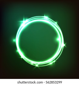 Abstract glowing pink background with circles, stock vector