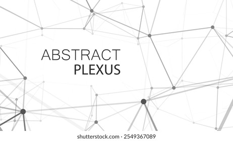 Abstract glowing plexus. Digital network. Connection of particles. Data. Technology background. 3d vector illustration