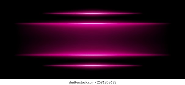 Abstract glowing purple light beams dark background. Four parallel neon streaks create a futuristic energy effect with smooth gradients radiant glow. Vibrant illumination modern digital aesthetic
