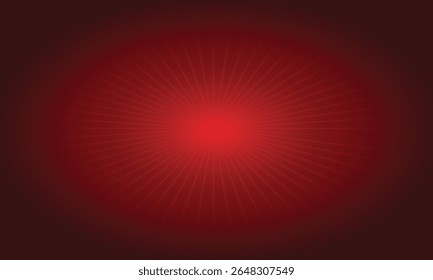 Abstract glowing radial burst on deep red background, light ray explosion wallpaper