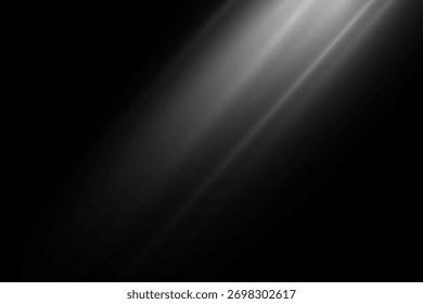 Abstrakt leuchtende Lichtstrahlen auf schwarzem Hintergrund. 