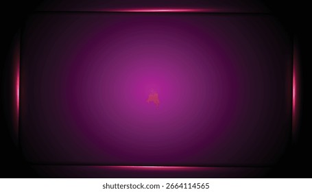 Abstract glowing rectangular frame with illuminated edges on a gradient backdrop. Ideal for tech, neon, digital, party, club, and modern design projects.