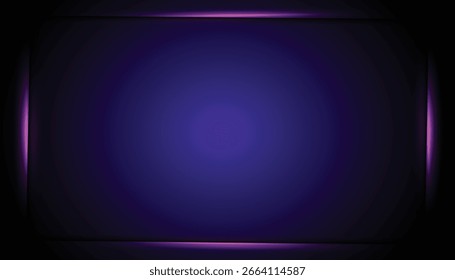 Abstrakt leuchtender rechteckiger Rahmen mit beleuchteten Kanten auf Farbverlauf-Hintergrund. Ideal für Tech-, Neon-, Digital-, Party-, Club- und moderne Designprojekte.