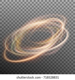 Abstract glowing ring on transparent backfround. Light effect fire circle. And also includes EPS 10 vector