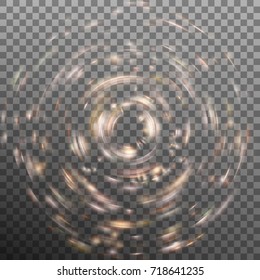 Abstract glowing ring on transparent backfround. Light effect fire circle. And also includes EPS 10 vector
