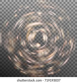 Abstract glowing ring on transparent backfround. Light effect fire circle. And also includes EPS 10 vector