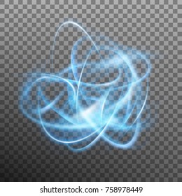 Abstract glowing ring on transparent backfround. Light effect blue circle. And also includes EPS 10 vector