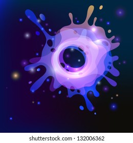 Abstract glowing shapes on a dark background