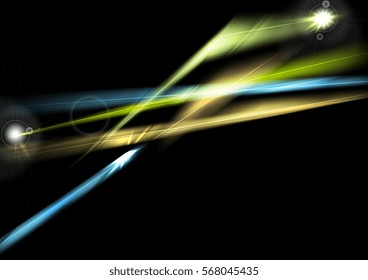 Abstract glowing shiny lights graphic design. Colorful luminous vector background