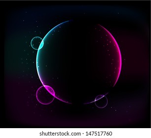 Abstract Glowing Space Background.