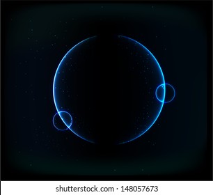 Abstract Glowing Space Background. 