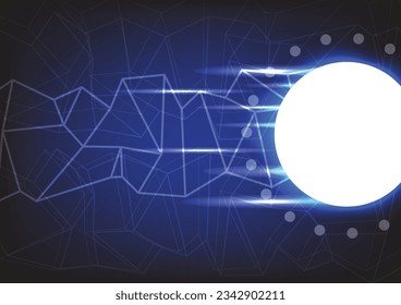 Abstract glowing sphere futuristic and network connection background. Vector illustration. Circular tech science global. Hi-tech Background ring sphere pattern