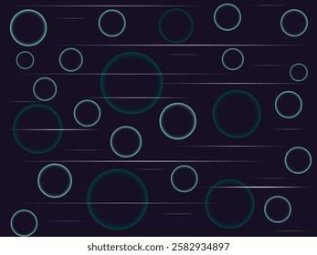abstract glowing spheres background wallpaper with lines ; Modern technology vector illustration