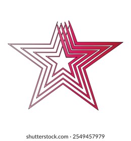 abstrakter leuchtender Stern Symbol flaches Design, Vektorgrafik