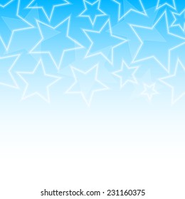 Abstract glowing stars colorful background with copy space