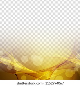 Abstract glowing stylish wave transparent background vector
