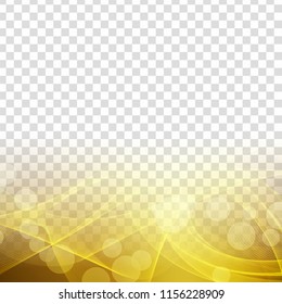 Abstract glowing stylish wave transparent background