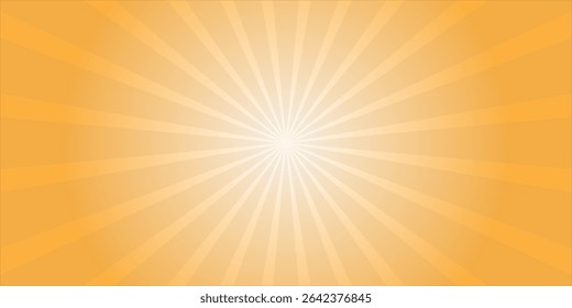 Abstract glowing sunburst background.Radial beam sunrise or sunset light retro design illustration Light sunburst glowing background.	