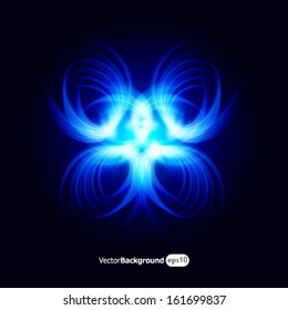 Abstract glowing symbol.