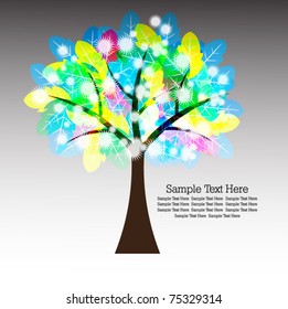 abstract glowing tree template